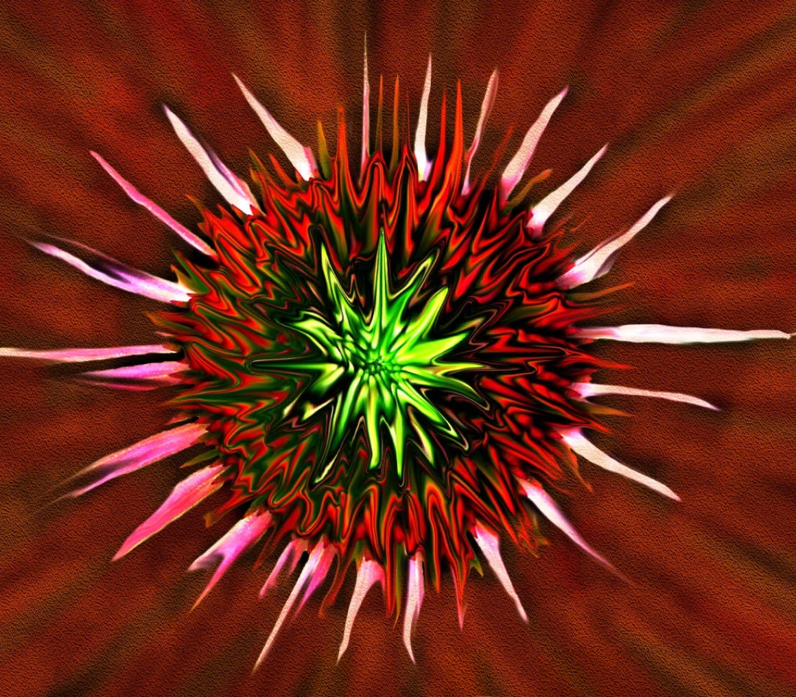 Colorful starburst pattern with sharp edges